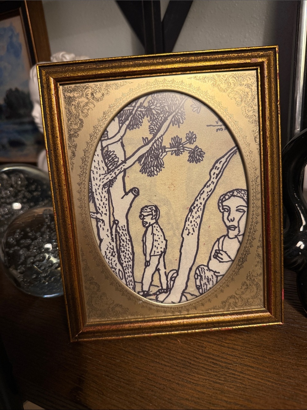 Vintage Gold Ornate copper Picture Frame